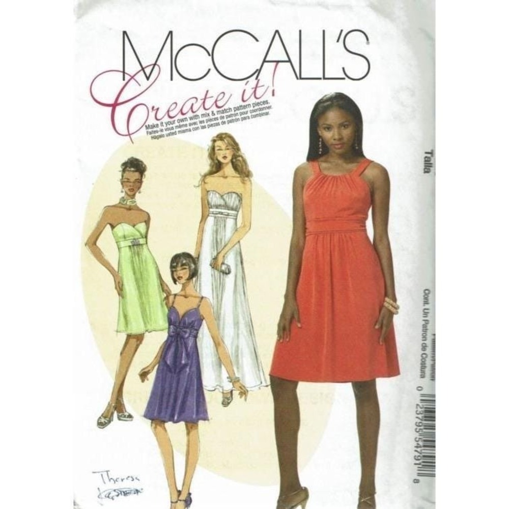 McCalls Sewing Pattern 6029 Dress‎ Semi Formal Misses Size 4-12